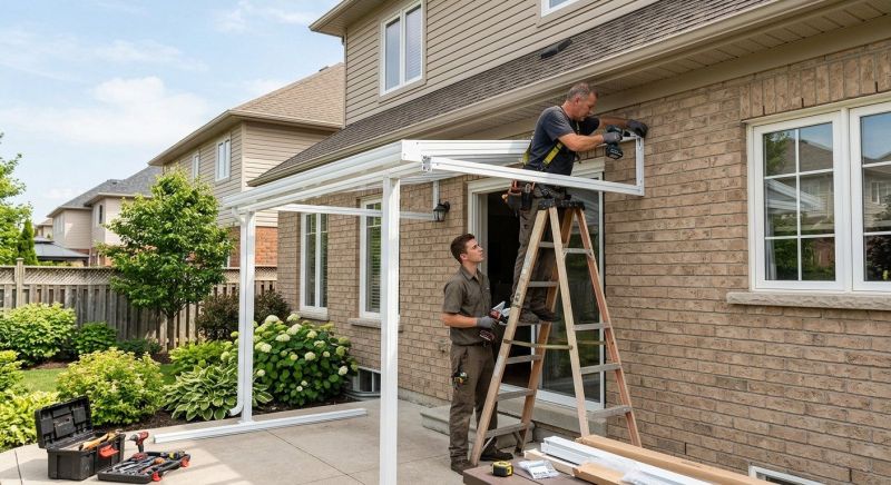 Aluminum Awning Installation in Santa Rosa, CA