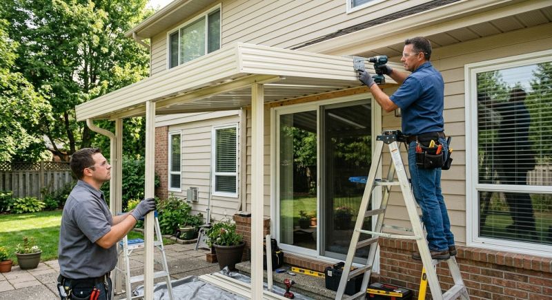 Aluminum Awning Installation in Sonoma County, CA