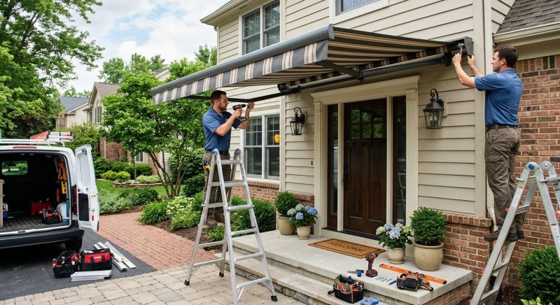 Entrance Awning Installation in Marin County, CA