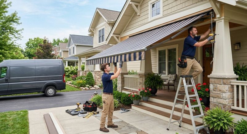 Porch Awning Installation in Marin County, CA
